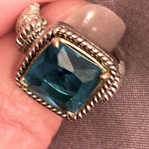 Sterling sliver topaz ring size 7